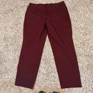 J. Jill Women’s Burgundy Pants Slim Leg Size L Large